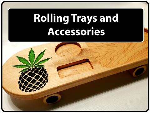 Rolling trays and accessories
