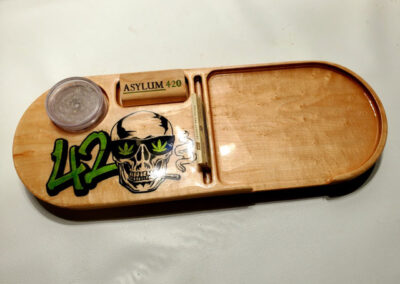 Resin-coated-luminescent-skateboard-rolling-tray