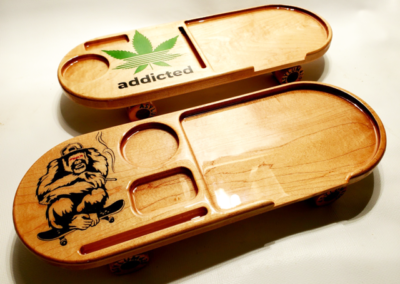 Two-resin-coated-skateboard-trays